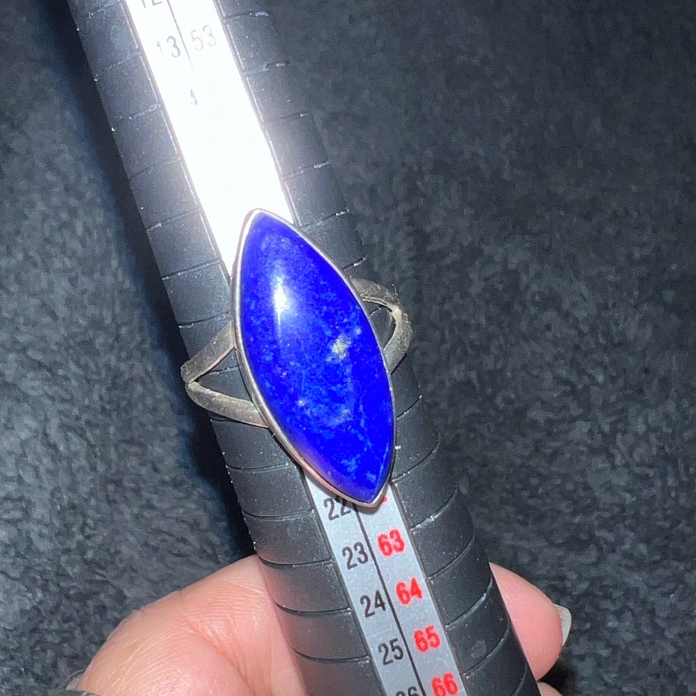 Lapis Lazuli marquee on 925 sterling silver